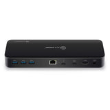 Alogic ThunderBolt 3 Dual Display Docking Station in black, supports 4K resolution and multiple USB ports for enhanced connectivity.