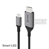 Alogic USB-C (Male) to HDMI (Male) Cable - Ultra Series - 4K 60Hz -Space Grey