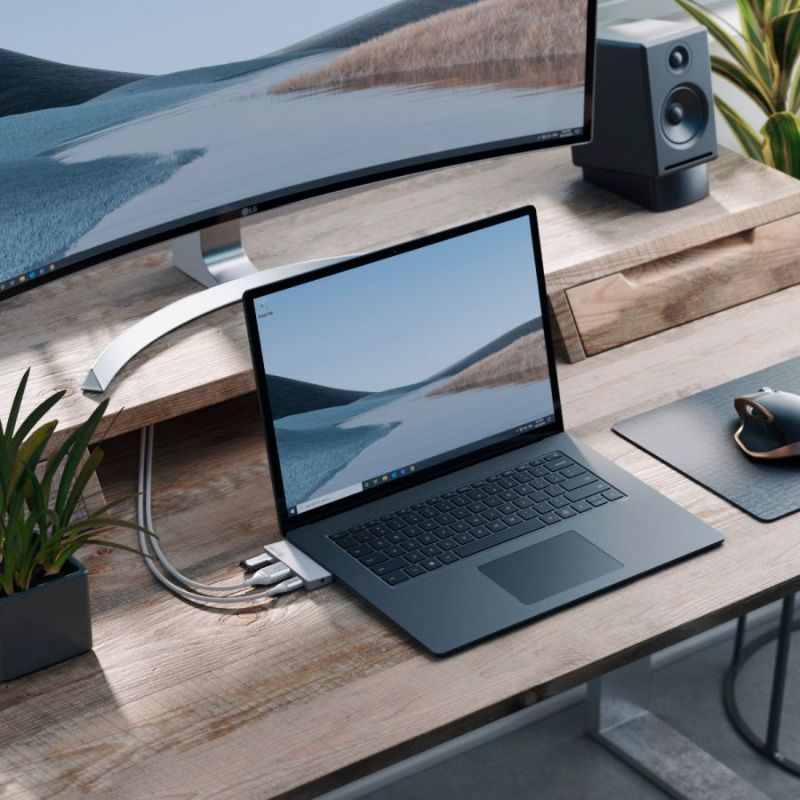 Alogic USB-C Dock Nano Mini in sleek aluminum with 4K HDMI, USB-C, and USB-A, perfect for versatile connectivity.
