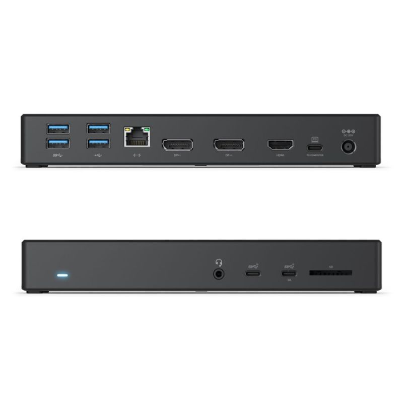 Alogic USB-C docking station with triple display support, 4K resolution, and 100W power delivery for enhanced productivity.