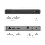 Alogic DX2 Dual 4K Docking Station with 100W Power Delivery, offering multiple connectivity options for enhanced productivity.