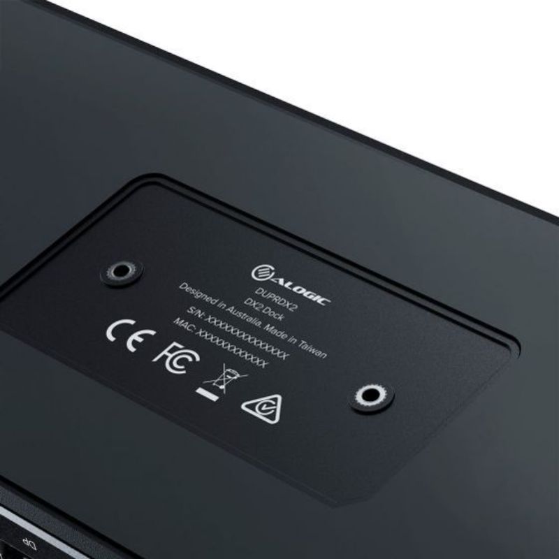 Alogic DX2 Docking Station with dual 4K support, 100W Power Delivery, and multiple connectivity options for enhanced productivity.
