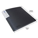 Rapesco Germ-Savvy Antibacterial A4 Display Book 40 Pocket Black
