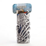 Set of 12 assorted lighter cases with unique designs like dragons and skulls, fitting standard Bic lighters perfectly.