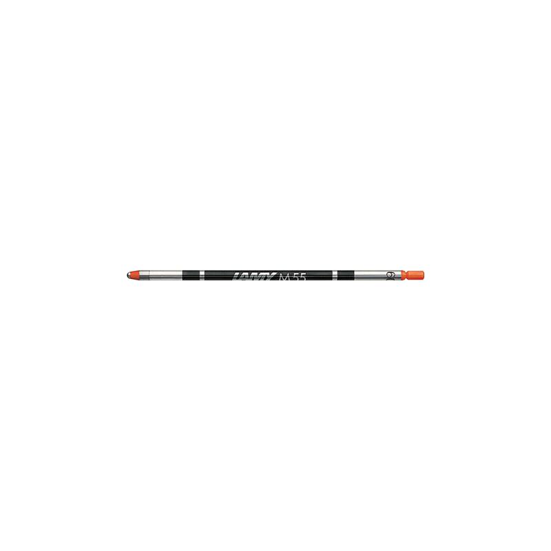 Bright orange Lamy M55 Underliner refill for precision writing and highlighting, compatible with multi-system pens.