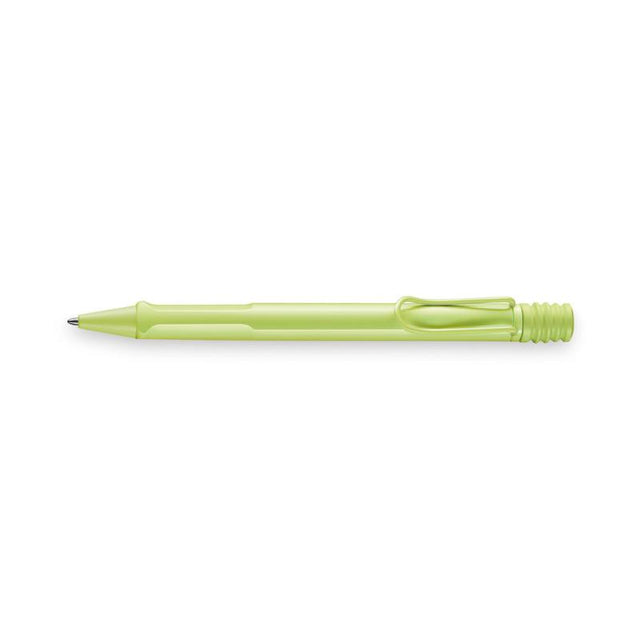 Lamy Safari Ballpoint in vibrant Springgreen, featuring ergonomic grip and metal clip, ideal for stylish writing.