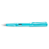 Lamy Safari Fountain Pen LE Aquasky E/Fine in elegant aquasky color, featuring ergonomic design and polished extra fine nib.