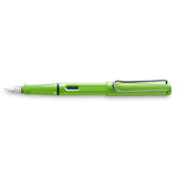 Lamy Green E193 Fountain Pen Gift Set featuring ergonomic design, polished nib, blue ink, and piston converter for custom refills.