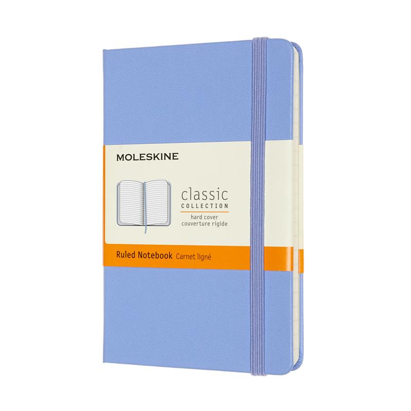 Moleskine Notebook Pocket Ruled Hydrangea Blue Hard