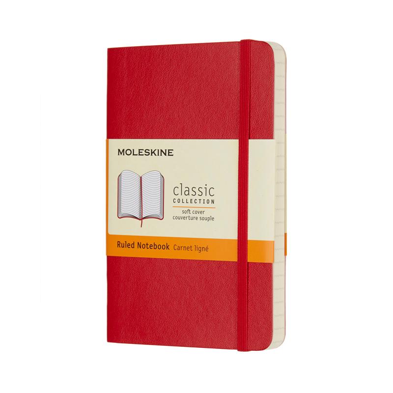 Moleskine Notebook Pocket Scarlet Red Soft Cover Ruled