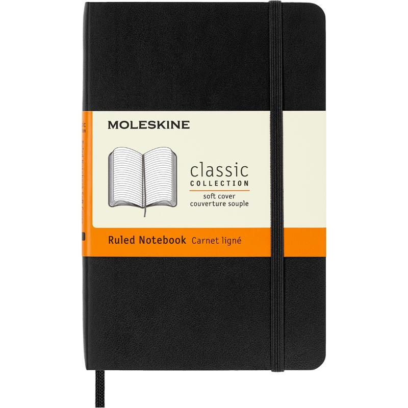 Moleskine Notebook Pocket Ruled Black Soft