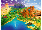 Ravensburger - World of Minecraft 1500pc puzzle showcasing vibrant scenes from the pixelated Minecraft universe for immersive fun.