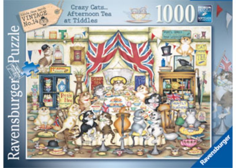 Ravensburger - CrazyCats Afternoon Tea Tiddles 1000pc