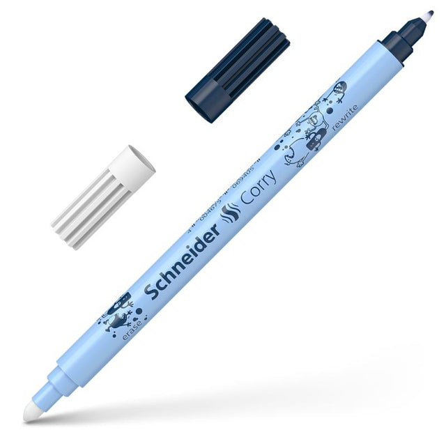 Schneider Corry Ink Eraser in assorted colors, featuring a conical tip for precise erasing of ink errors.