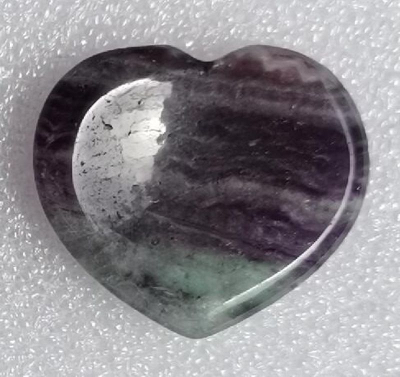 Worry Stone - Fluorite Heart (4cm)