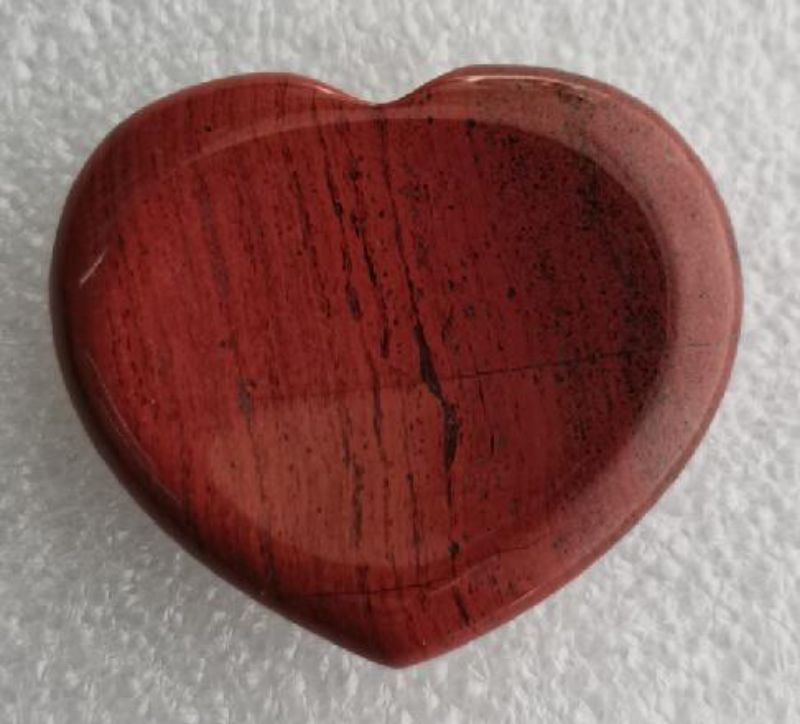 Worry Stone - Red Jasper Heart (4cm)