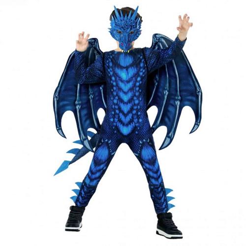 Costume Blue Dragon Jumpsuit Child's 7-9 Years