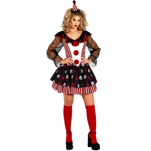 Costumes Skulls & Stripes Clown Women's Size 16-18