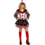 Costumes Skulls & Stripes Clown Women's Size 16-18