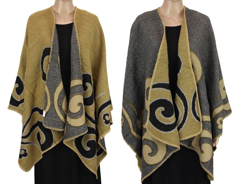 Cape with Curls Design (Mustard)