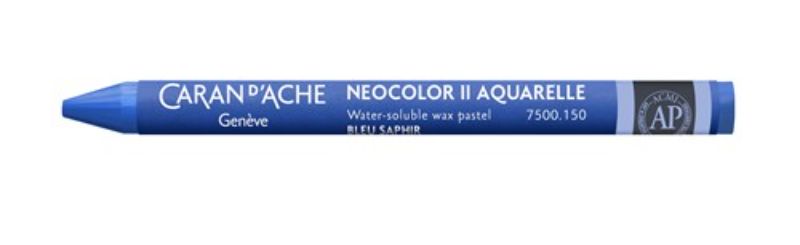 Crayon - Caran D’ache Neocolor Ii Sapphire Blue - Pack of 10