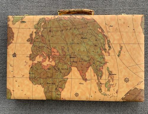 World Map Attache Case Backgammon 15 (38cm)