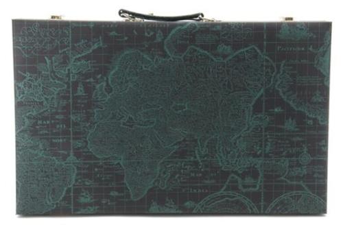 World Map Attache Case Backgammon 15 (38cm)