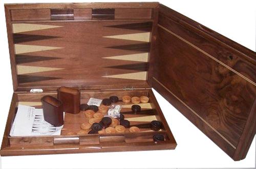Dal Rossi Backgammon 19 Burl, Wood