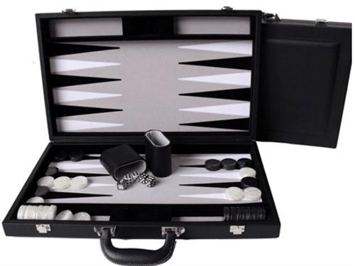 Dal Rossi Backgammon 15 PU Leather Black