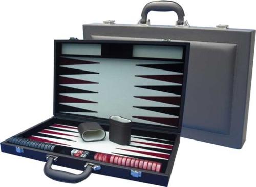 Dal Rossi Backgammon 15 PU Leather Brown