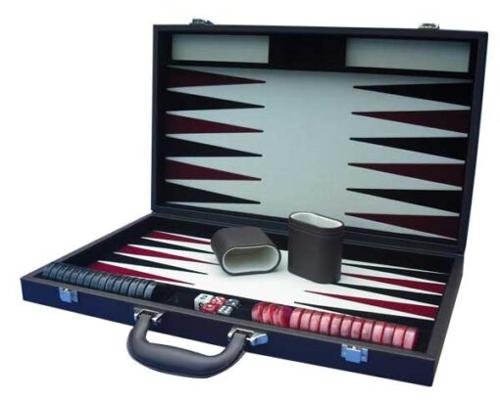 Dal Rossi Backgammon 15 PU Leather Brown
