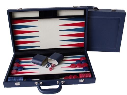 Dal Rossi Backgammon 15 PU Leather Blue