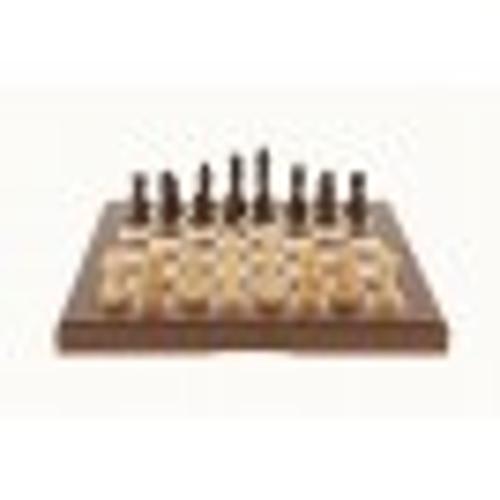 Dal Rossi Chess Set, folding, walnut inlaid, 12