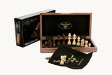 Dal Rossi Chess Set, folding, walnut inlaid, 12