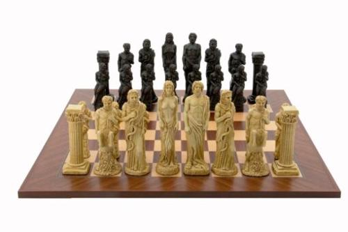 Dal Rossi Italy Gods Of Mythology Chess Set on a 50cm Board