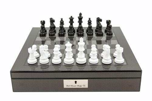 Dal Rossi Italy Carbon Fibre Shiny Finish Chess Box 16