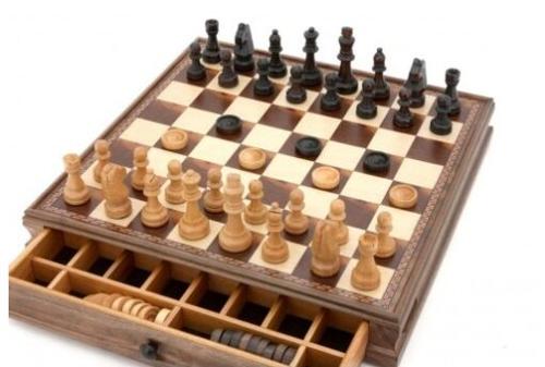 Dal Rossi Chess and Checkers Set 15 (38 cm)