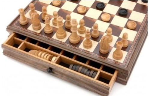 Dal Rossi Chess and Checkers Set 15 (38 cm)