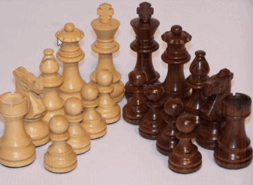 85mm Double Weighted French Lardy Staunton Boxwood & Sheesham Pieces