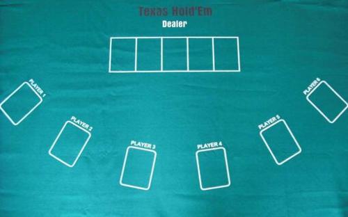 Felt Texas Holdem Poker Mat, large