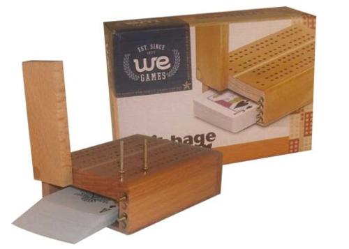 Travel Cribbage, 2 track wood