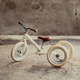 Cream Vintage Trybike, Cream Tyres and Chrome (3 wheel)