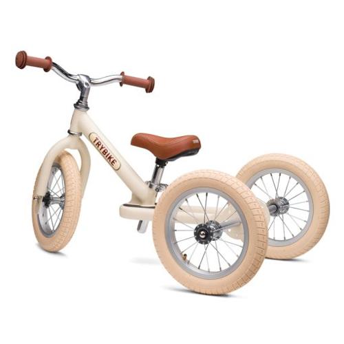 Cream Vintage Trybike, Cream Tyres and Chrome (3 wheel)