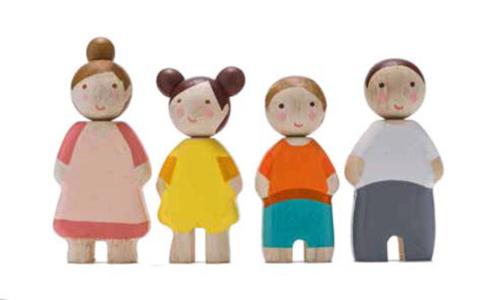 Four Wooden People