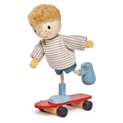 Edward & his Skateboard (wooden) with Flexible Limbs
