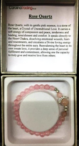 Rose Quartz bracelet featuring polished pink gemstones, promoting emotional healing and stylish minimalist wear.