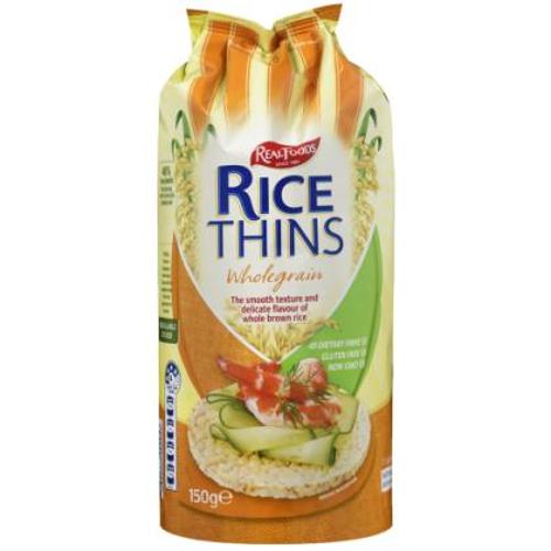 Real Foods - Rice Thins Crispbread - 150G