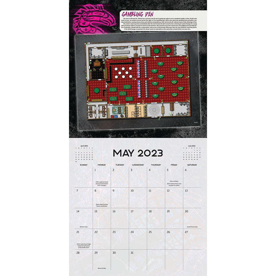 Shadowrun 16 Month Calendar Game Maps