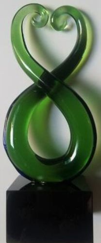 Kiwiana - Glass Art Koru Infinity