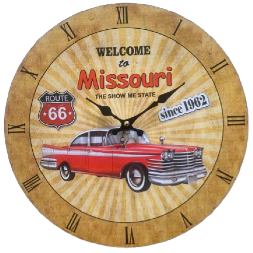 Clock - Vintage Muscle Car (34cm)
